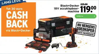 GAMMA Black+Decker 18V accuklopboormachine aanbieding