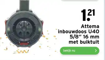 GAMMA Attema inbouwdoos U40 5/8" 16 mm met buiktuit aanbieding