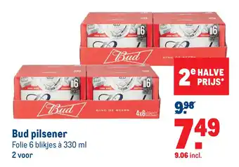 Makro Bud pilsener aanbieding