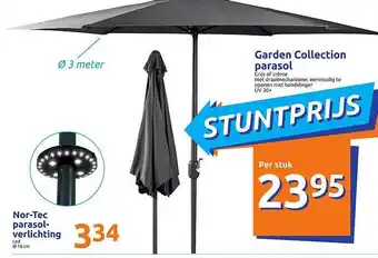 Action Nor-Tec Parasolverlichting Of Garden Collection Parasol aanbieding