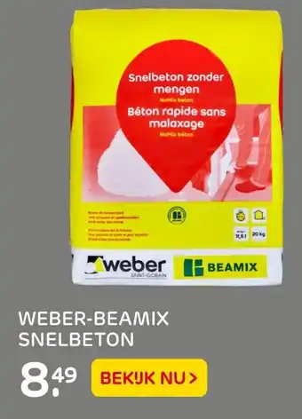 Praxis weber/beamix Snelbeton 20kg aanbieding