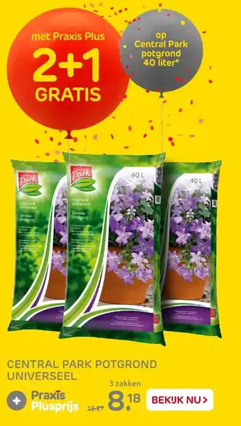 Praxis Central Park Potgrond Universeel 3*40L aanbieding