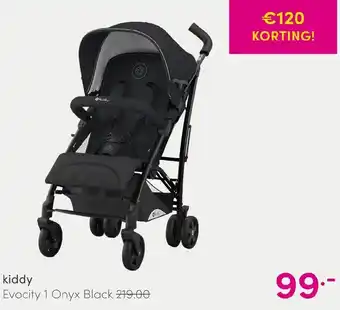 Baby & Tiener kiddy Evocity 1 Onyx black aanbieding