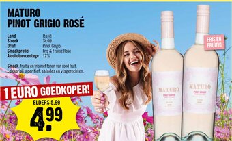 Dirck 3 Maturo Pinot Grigio Rose aanbieding