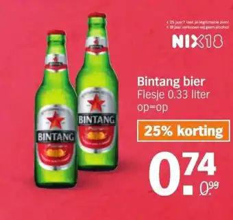 Albert Heijn Bintang bier 0.33 liter aanbieding