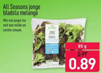 ALDI All Seasons jonge bladsla melange 85g aanbieding