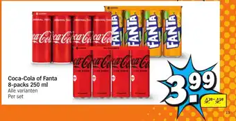 Albert Heijn Coca-cola of fanta 8-packs 250 ml aanbieding