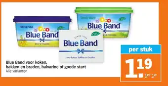 Albert Heijn Blue band voor koken, bakken en braden, halvarine of goede start aanbieding