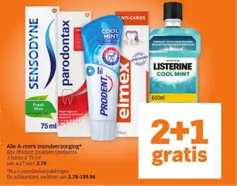 Albert Heijn A-merk mondverzorging* aanbieding