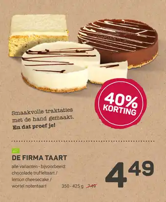 Ekoplaza De Firma Taart 350-425 G aanbieding