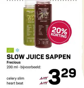 Ekoplaza Frecious Slow Juice Sappen 200 ml aanbieding