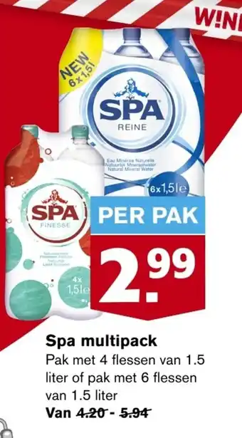 Hoogvliet Spa multipack 1.5 liter aanbieding