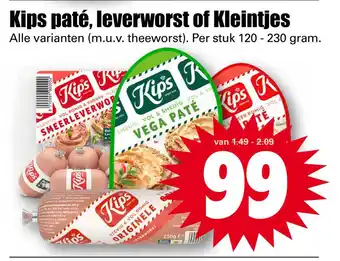 Dirk Kips paté, leverworst of Kleintjes aanbieding