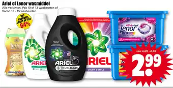 Dirk Ariel of Lenor wasmiddel aanbieding