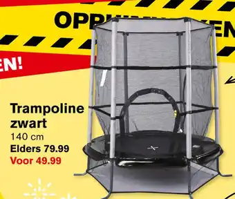 Hoogvliet Trampoline zwart aanbieding