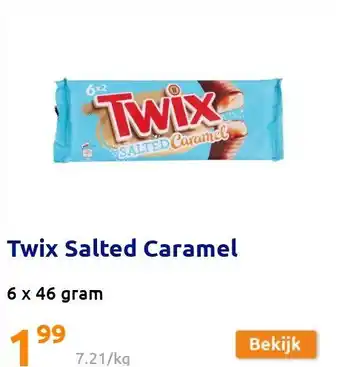 Action Twix salted caramel 6 x 46 gram aanbieding