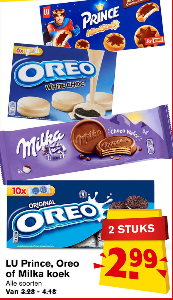 Lu Prince Oreo Of Milka Koek Aanbieding Bij Hoogvliet