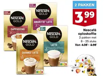 Hoogvliet Nescafe oploskoffie 8-25 stuks aanbieding