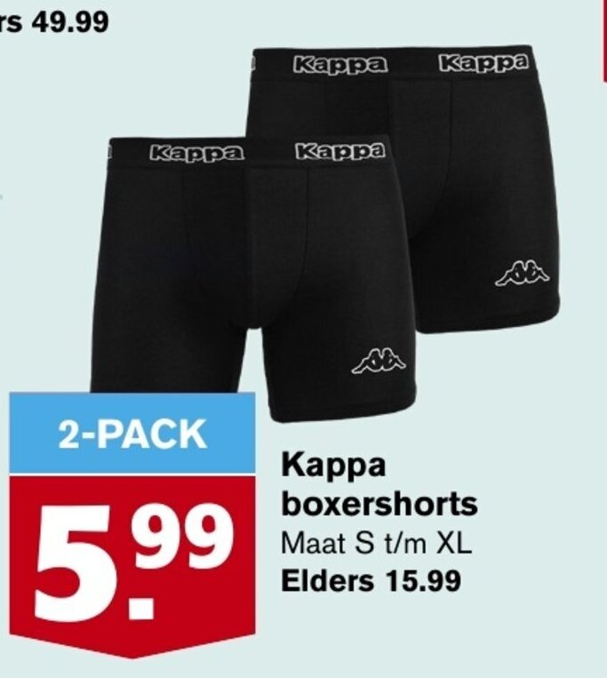 Hoogvliet Kappa boxershorts aanbieding