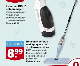 Hoogvliet Benson vloermop met sprayfunctie + microvezel doek aanbieding