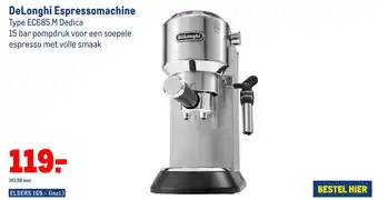 Makro DeLonghi Espressomachine Type EC685.M Dedica aanbieding