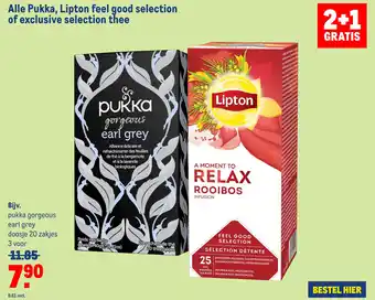 Makro Alle Pukka, Lipton feel good selection of exclusive selection thee aanbieding