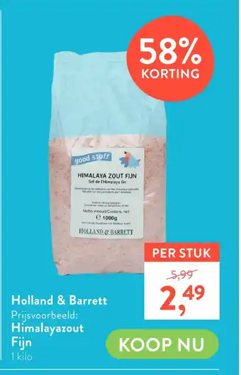 Holland & Barrett Holland & Barrett Himalayazout Fijn aanbieding