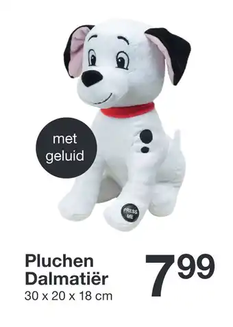 Zeeman Pluchen Dalmatiër aanbieding