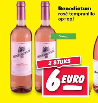 Nettorama Benedictum rosé tempranillo aanbieding