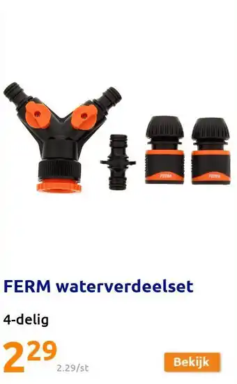 Action FERM waterverdeelset aanbieding