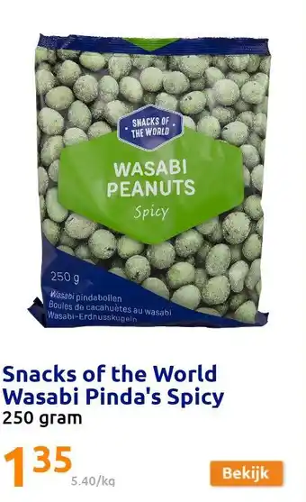 Action Snacks of the World Wasabi Pinda's Spicy aanbieding