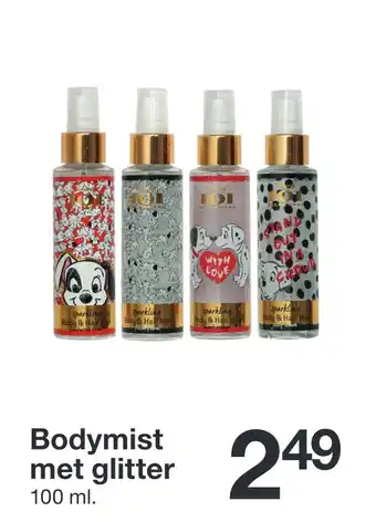 Zeeman Bodymist met glitter aanbieding