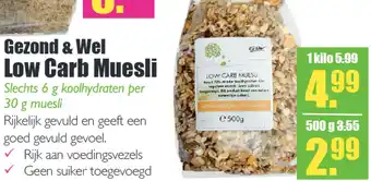 Gezond & Wel Gezond & Wel Low Carb Muesli aanbieding