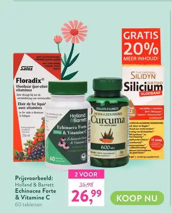 Holland & Barrett Holland & Barrett Echinacea Forte & Vitamine C aanbieding