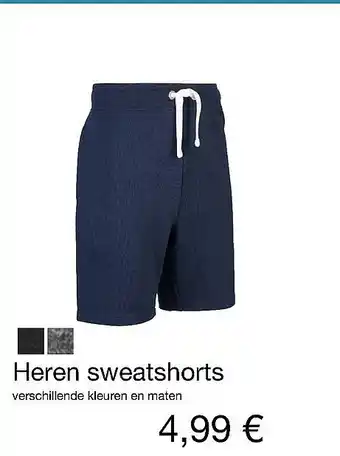 Kik Heren sweatshorts aanbieding