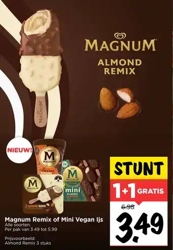 Vomar Voordeelmarkt Magnum Remix of Mini Vegan ljs aanbieding