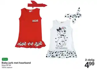 Zeeman Baby jurk met haarband aanbieding