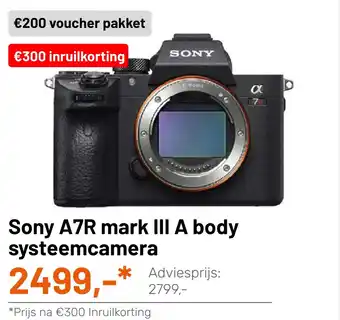 Kamera Express Sony A7R mark III A body systeemcamera aanbieding