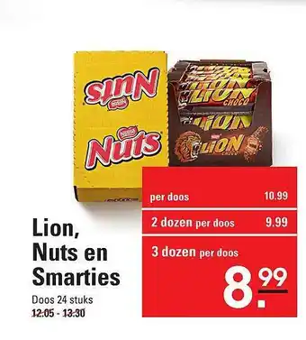 Sligro Lion, nuts en smarties aanbieding