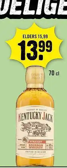 Dirck 3 Kentucky Jack Bourbon Whiskey aanbieding