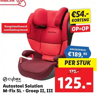 Lidl Cybex Autostoel solution M-fix Sl- groep II, III aanbieding