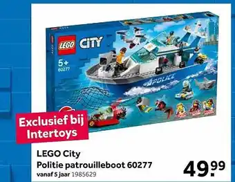 Intertoys Lego city politie patrouilleboot aanbieding