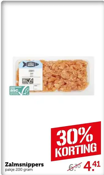 Coop Zalmsnippers 200 gram aanbieding