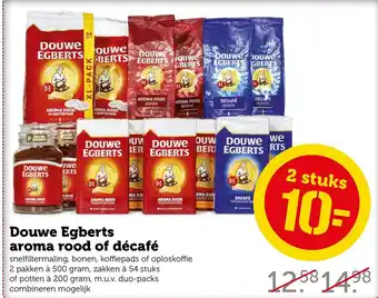 Coop Douwe egberts aroma rood of decafe aanbieding
