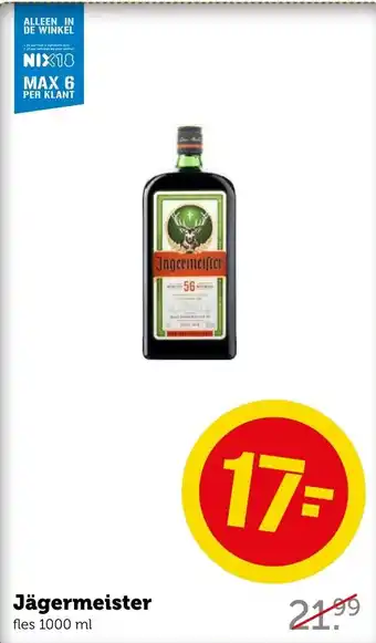 Coop Jagermeister 1000 ml aanbieding