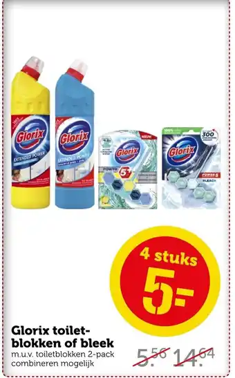 Coop Glorix toilet-blokken of bleek aanbieding