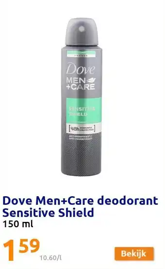 Action Dove Men+Care deodorant Sensitive Shield aanbieding