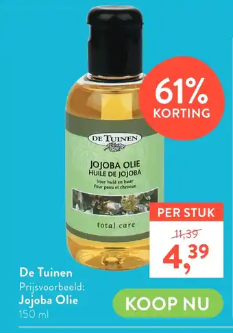 Holland & Barrett De Tuinen Jojoba Olie aanbieding