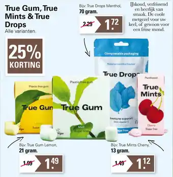 De Online Drogist True gum, true mints & true drops 13 gram aanbieding