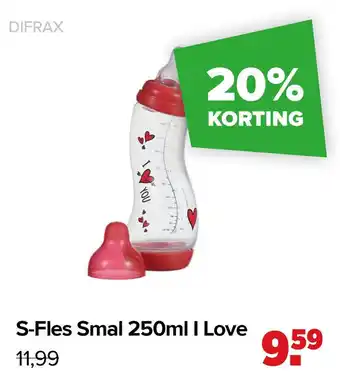 Babypark S-Fles Smal 250ml I Love aanbieding